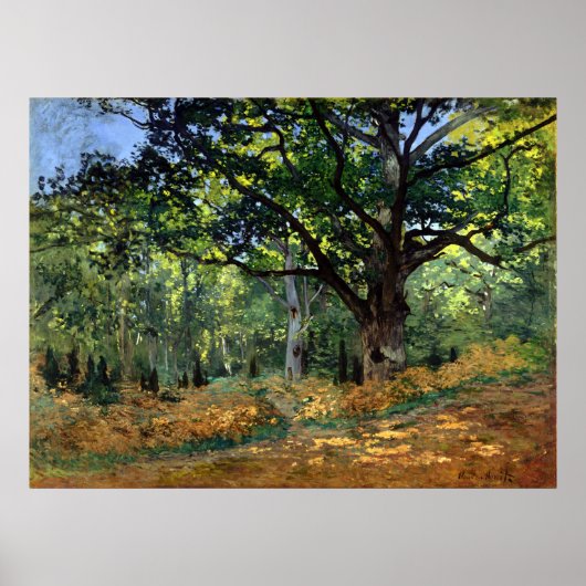 Claude Monet The Bodmer Oak, Fontainebleau Forest Poster (Vorne)