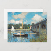 Claude Monet The Bridge bei Argenteuil (1874) Postkarte (Vorne/Hinten)