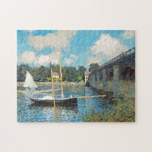 Claude Monet The Bridge bei Argenteuil (1874) Puzzle (Horizontal)