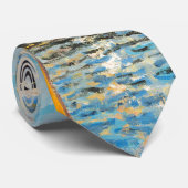 Claude Monet The Bridge in Argenteuil (1874) Krawatte (Gerollt)