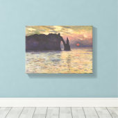 Claude Monet – The Cliff Étretat – Sunset – 1883 Leinwanddruck (Insitu (Holzboden))