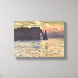 Claude Monet – The Cliff Étretat – Sunset – 1883 Leinwanddruck