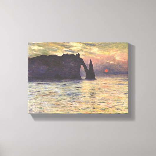 Claude Monet – The Cliff Étretat – Sunset – 1883 Leinwanddruck (Vorderseite)