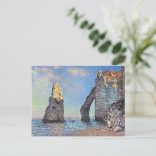 Claude Monet // The Cliffs of Etretat Postkarte (Stehend Vorderseite)