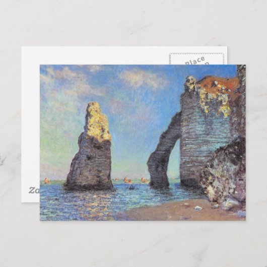 Claude Monet // The Cliffs of Etretat Postkarte (Vorne/Hinten)
