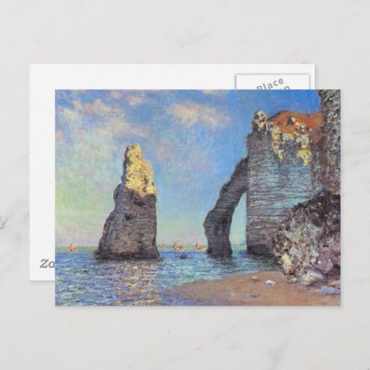 Claude Monet // The Cliffs of Etretat Postkarte (Vorne/Hinten)