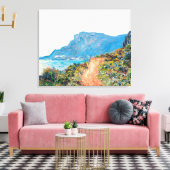 Claude Monet The Corniche bei Monaco Leinwanddruck (Insitu (Wohnzimmer))