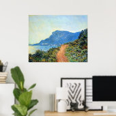 Claude Monet, The Corniche of Monaco, Poster (Heimbüro)