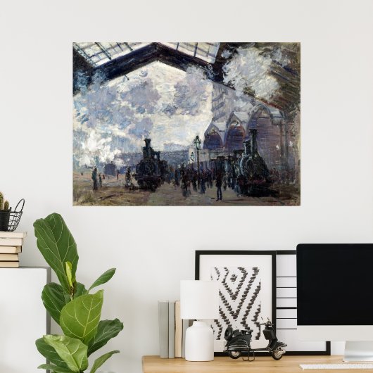 CLAUDE MONET - The gare st. Lazare 1877 Poster (Heimbüro)