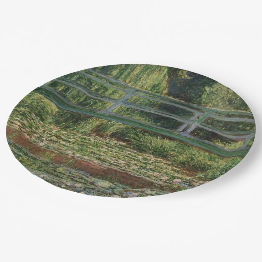 Claude Monet - The Japanese Footbridge Pappteller (Schrägansicht)