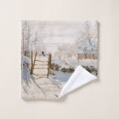 Claude Monet - The Magpie Badhandtuch Set (Waschlappen)