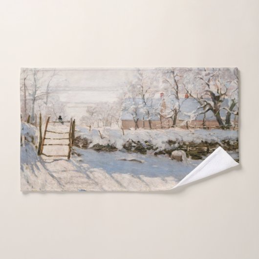 Claude Monet - The Magpie Badhandtuch Set (Handtuch)