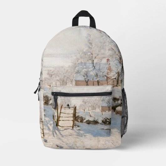 Claude Monet - The Magpie Bedruckter Rucksack (Vorderseite)