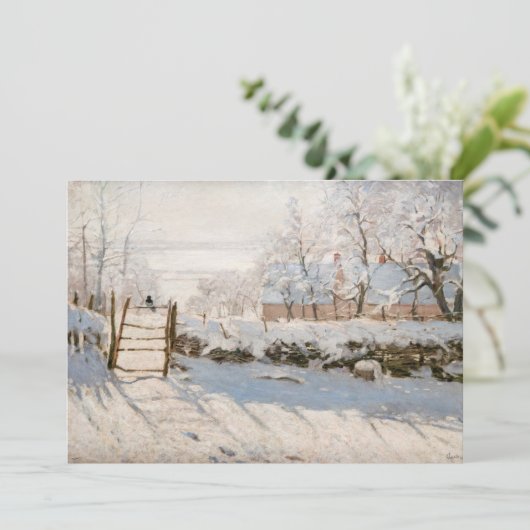 Claude Monet - The Magpie Einladung (Stehend Vorderseite)