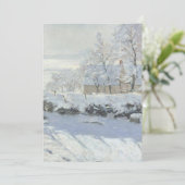 Claude Monet The Magpie Einladung (Stehend Vorderseite)