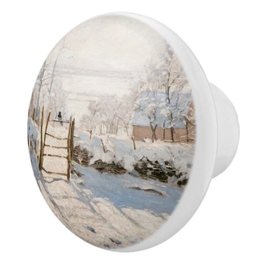 Claude Monet - The Magpie Keramikknauf (Rechts)