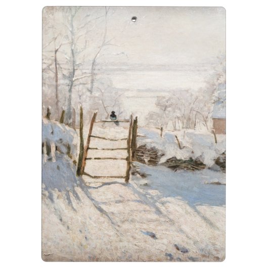 Claude Monet - The Magpie Klemmbrett (Rückseite)