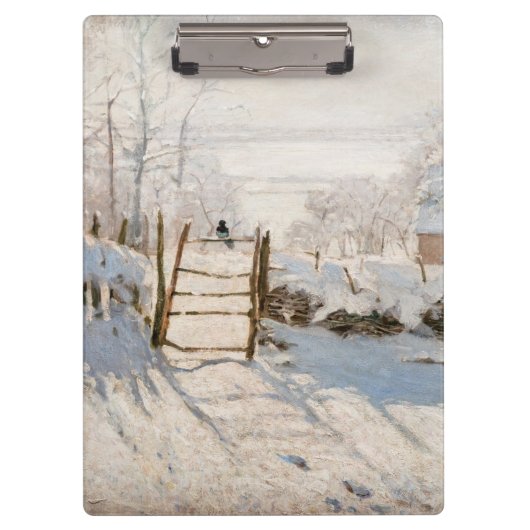 Claude Monet - The Magpie Klemmbrett (Vorderseite)