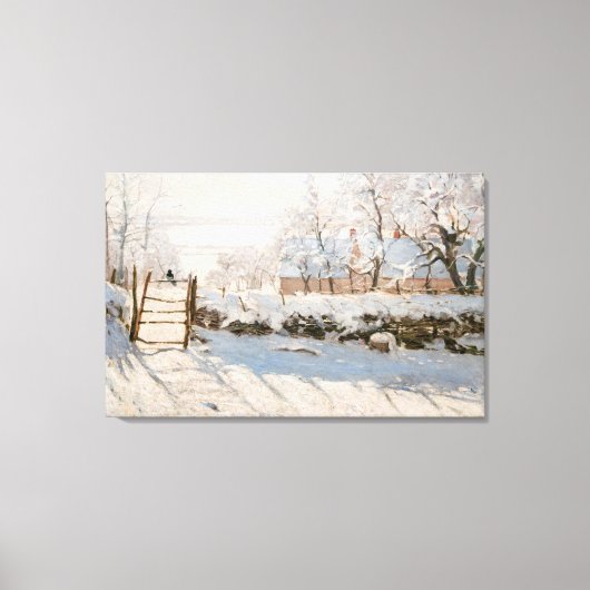 Claude Monet - The Magpie Leinwanddruck (Vorderseite)