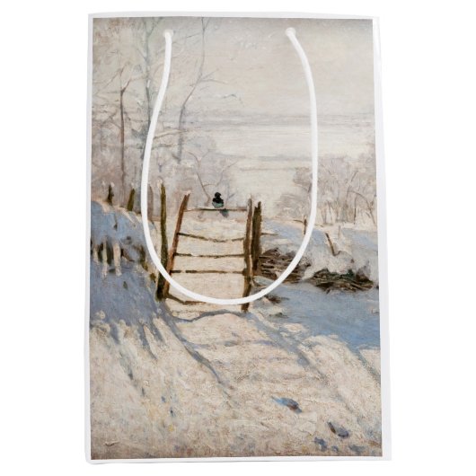 Claude Monet - The Magpie Mittlere Geschenktüte (Vorderseite)