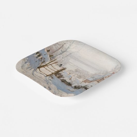 Claude Monet - The Magpie Pappteller (Gewinkelt)