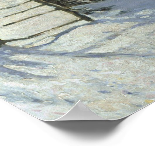 Claude Monet - The Magpie Poster (Ecke)