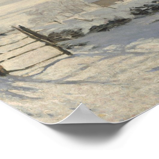 Claude Monet - The Magpie Poster (Ecke)