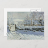 Claude Monet - The Magpie Postkarte (Vorne/Hinten)