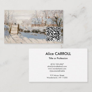 Claude Monet - The Magpie - QR-Code Visitenkarte