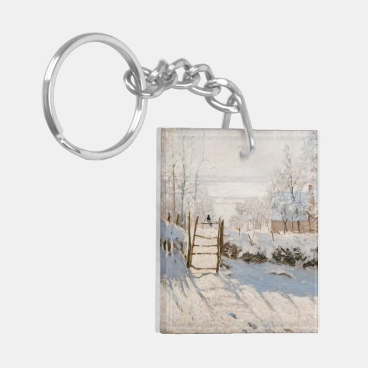 Claude Monet - The Magpie Schlüsselanhänger (Vorderseite links)