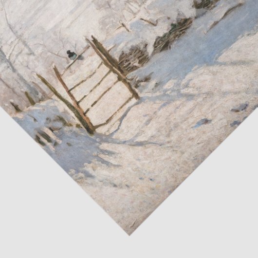 Claude Monet - The Magpie Seidenpapier (Ausschnitt)