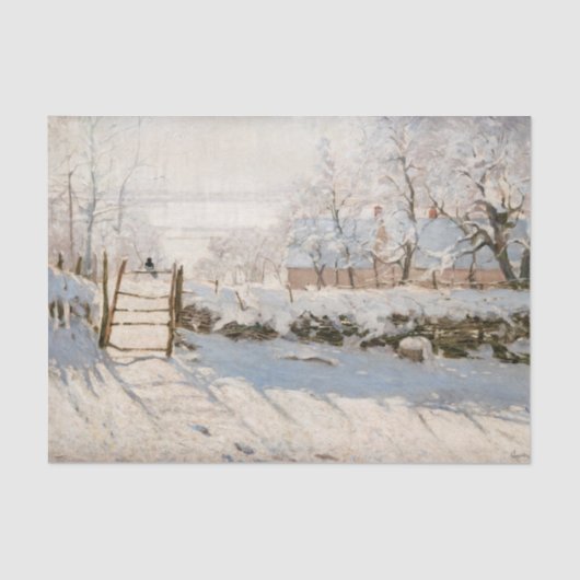 Claude Monet - The Magpie Seidenpapier (Vorderseite)