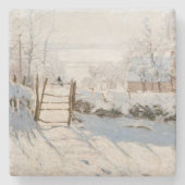 Claude Monet - The Magpie Steinuntersetzer (Vorderseite)