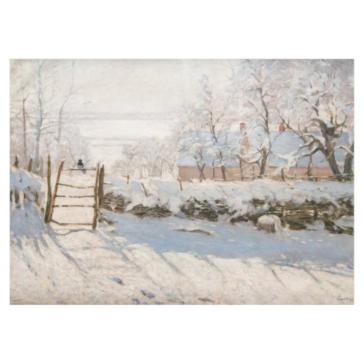 Claude Monet - The Magpie Tischdecke (Vorderseite (Horizontal))