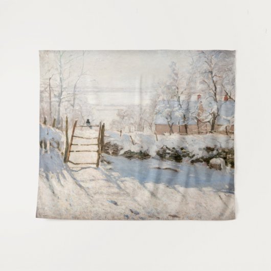 Claude Monet - The Magpie Wandteppich (Vorderseite (Horizontal))