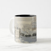 Claude Monet - The Magpie Zweifarbige Tasse (Vorderseite Links)