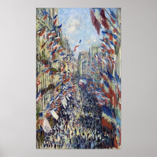 Claude Monet The Rue Montorgueil in Paris Poster (Vorne)