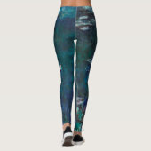 Claude Monet - The Water Lilies - grüne Reflektion Leggings (Rückseite)