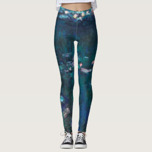 Claude Monet - The Water Lilies - grüne Reflektion Leggings