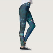 Claude Monet - The Water Lilies - grüne Reflektion Leggings (Rechts)