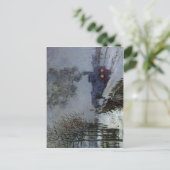 Claude Monet Train im Schnee 1875 Technique Oil Postkarte (Stehend Vorderseite)