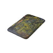 Claude Monet Trauerweide Impressionistische Kunst Badematte (Schrägansicht)