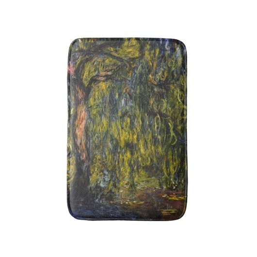 Claude Monet Trauerweide Impressionistische Kunst Badematte (Vorderseite Vertikal)