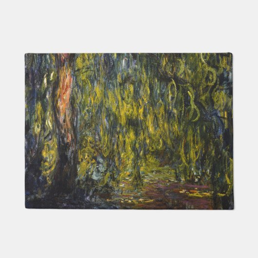 Claude Monet Trauerweide Impressionistische Kunst Fußmatte (Vorderseite)