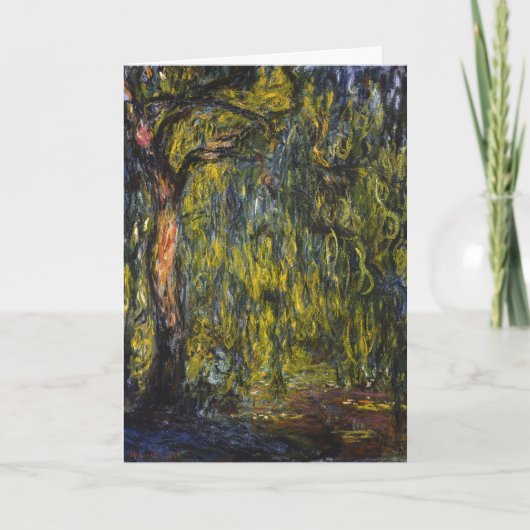 Claude Monet Trauerweide Impressionistische Kunst Karte (Vorderseite)