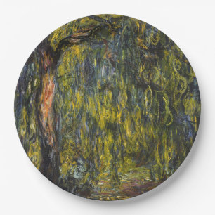 Claude Monet Trauerweide Impressionistische Kunst Pappteller
