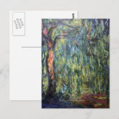 Claude Monet Trauerweide Postkarte (Vorne/Hinten)
