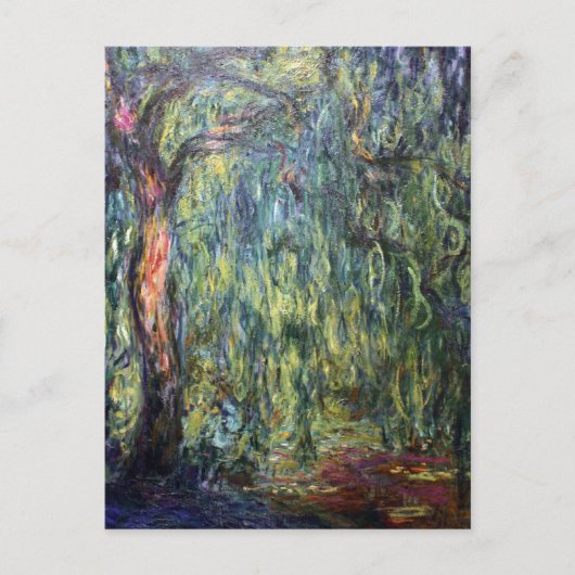 Claude Monet Trauerweide Postkarte (Vorderseite)