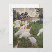 Claude Monet | Truthühner im Schloss von Rottembou Postkarte (Vorne/Hinten)