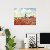 Claude Monet - Tulip Felder in Holland - 1886 Poster (Heimbüro)
